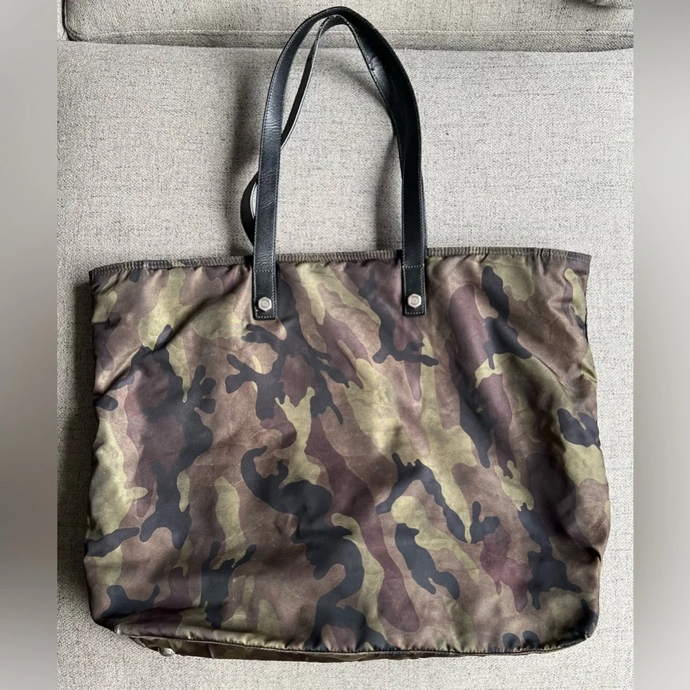 Prada Tessuto Nylon Camouflage print nylon shoulder tote bag - Picture 3 of 17